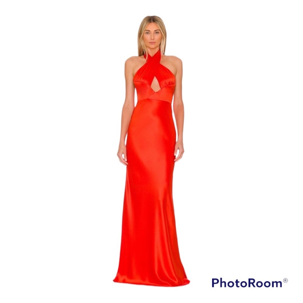 sau lee orange dress Sau Lee Penelope Dress - Scarlet Orange by Sau Lee